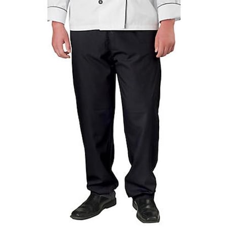 M Men's Active Baggy Black Chefs Pants